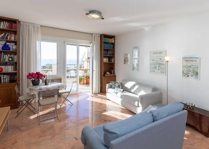 282 - Casa Boscobello, Terrazzo Vista Mare E Parcheggio Privato A 15 Minuti A Piedi Dal Teatro Ariston Sanremo